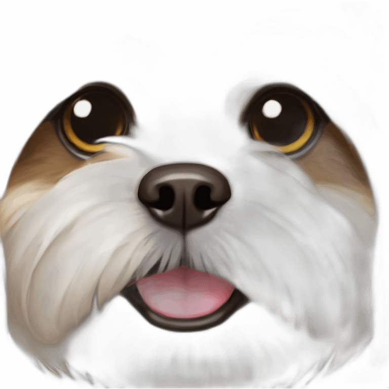 Cute Shihtzu face emoji