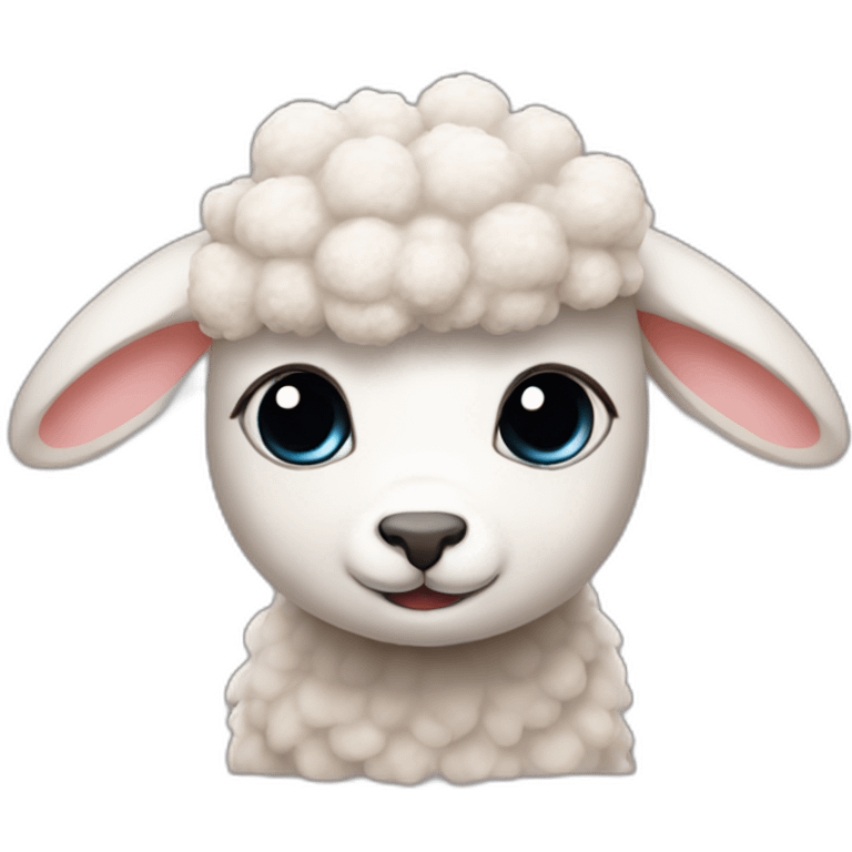 Lamb+bunny+ears have a curl emoji