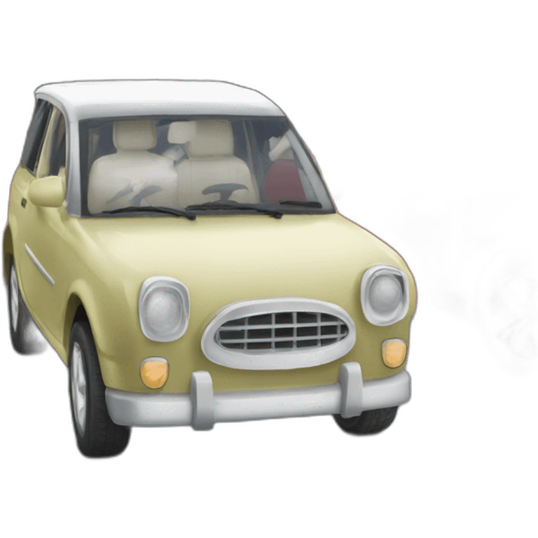 Une voiture avec Macron dessus emoji