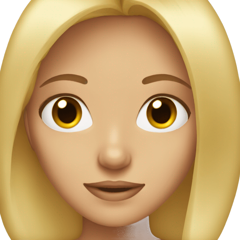 Blonde girl with brown eyes emoji