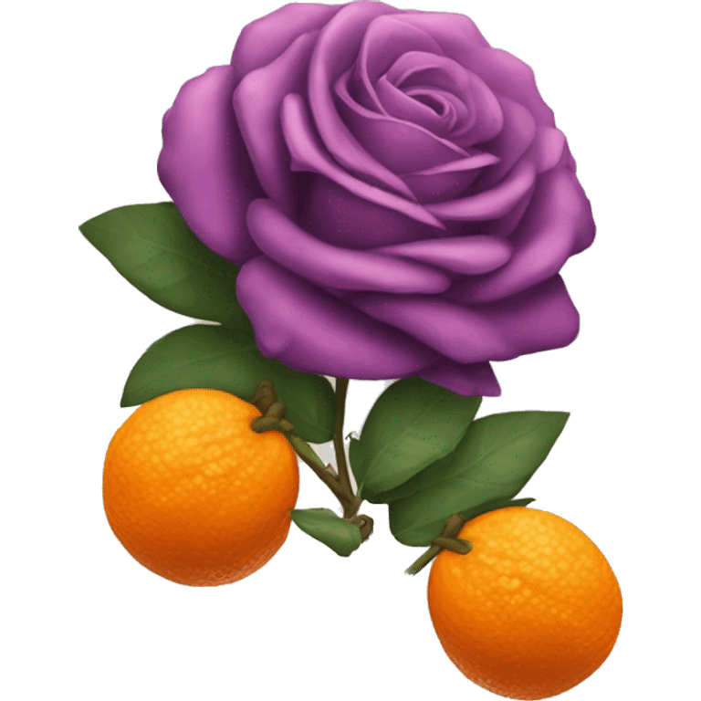 ramo de flores naranjas, rosas, moradas… emoji