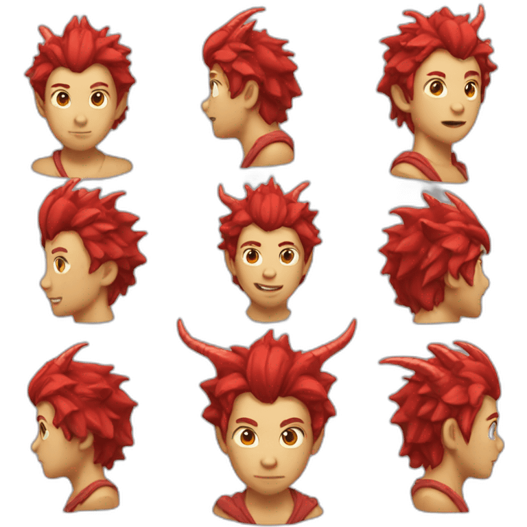 head Red dragon people emoji