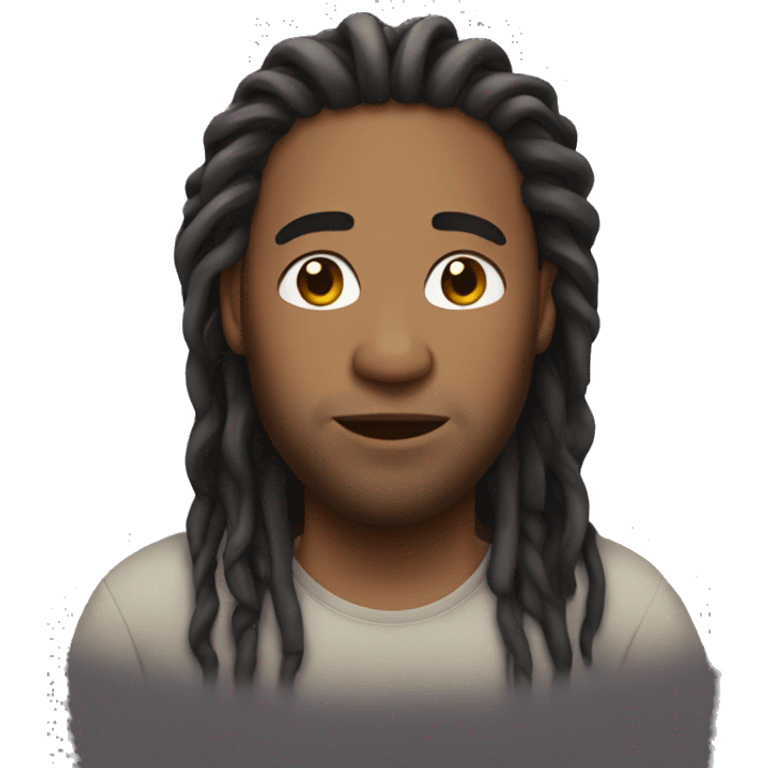  bigger man with locs  emoji