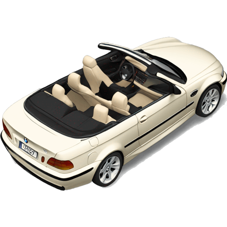 BMW e46 convertible black with beige interior emoji