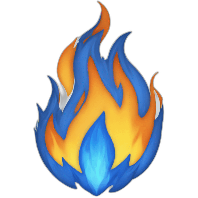 Blue flames emoji