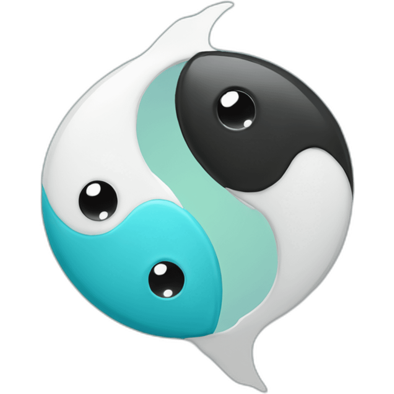 Pisces ying and yang emoji