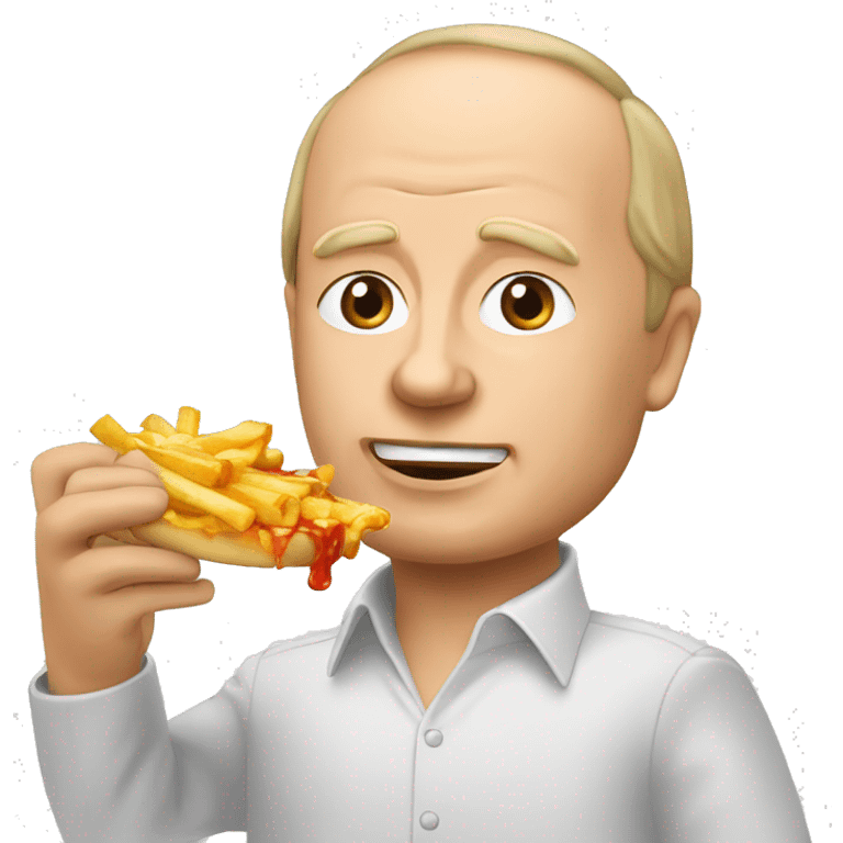 Vladimir Poutine Qui mange une poutine  emoji