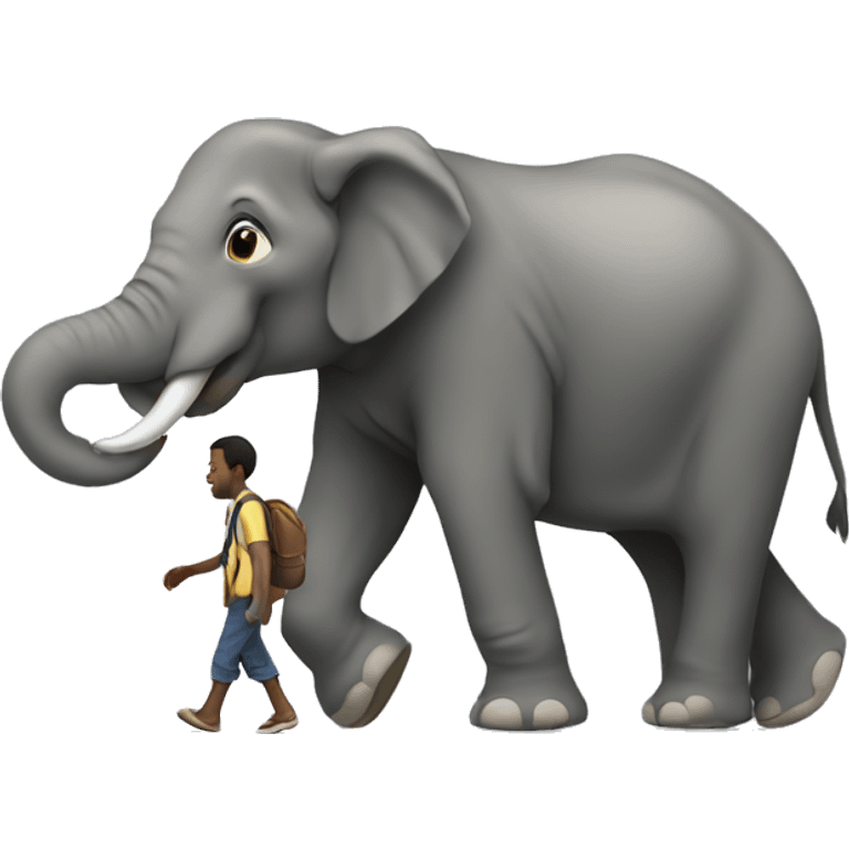 Walking with elephants emoji