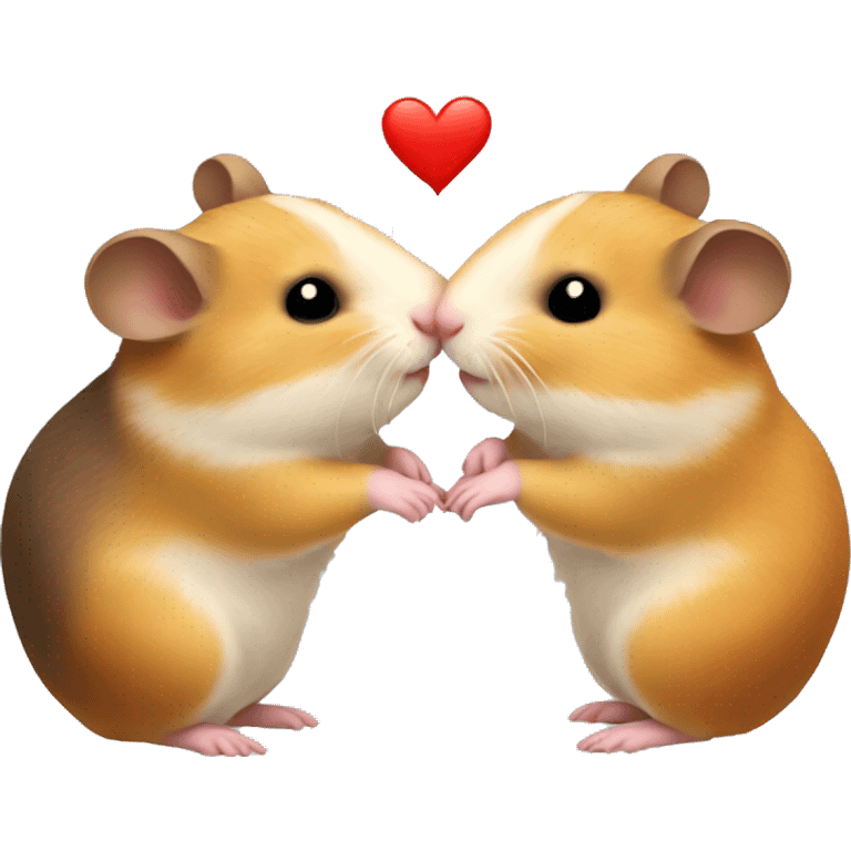 Two hamsters kissing emoji