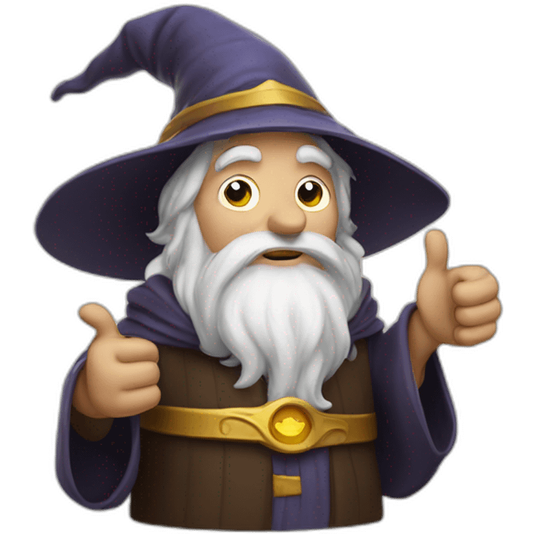 Sleepy Wizard thumbs up emoji