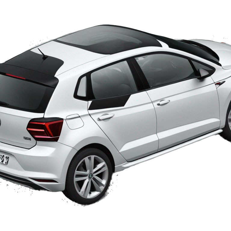 volkswagen polo 2020 r line white from the side emoji