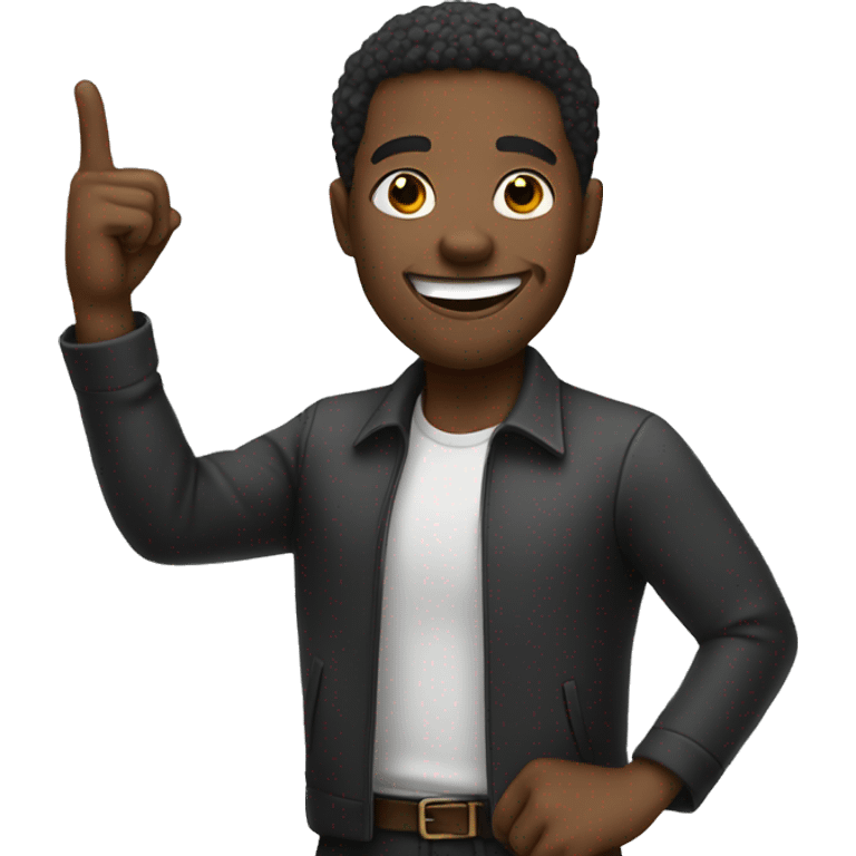 black man celebrating  emoji