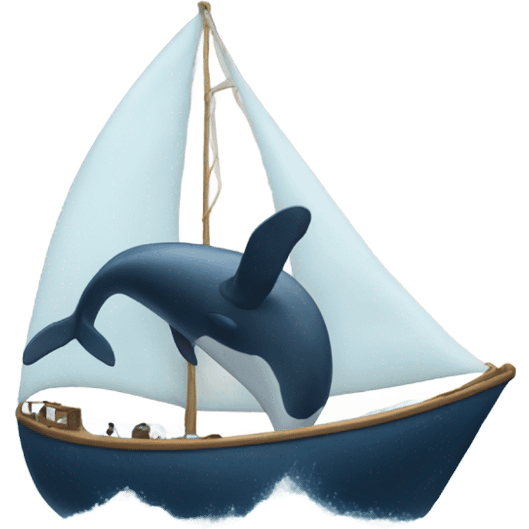 Whale sailing emoji