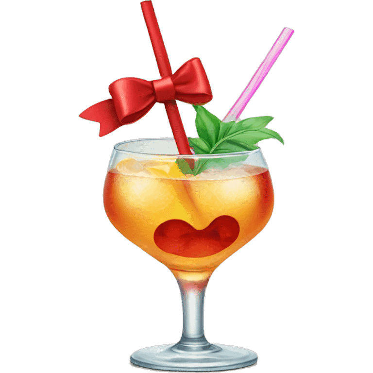 Cocktail with a bow  emoji