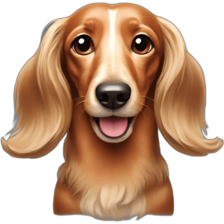 long haired dachshund emoji