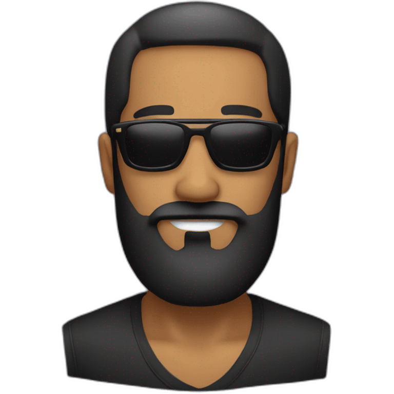 sunglasses black beard guy tilted head emoji