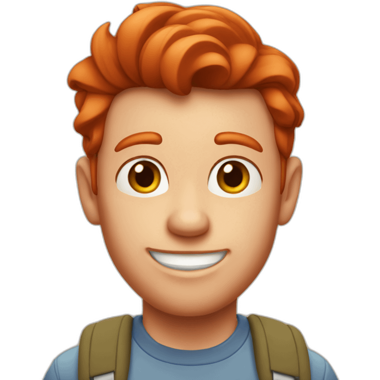 Redhead guy going to Disney world emoji