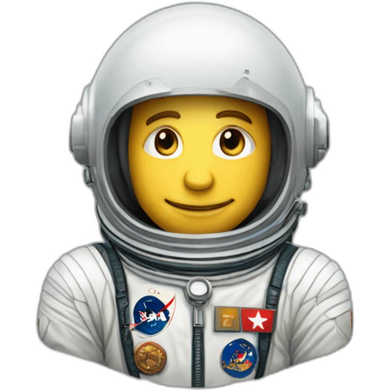 yuri gagarin with cosmonaut helmet emoji