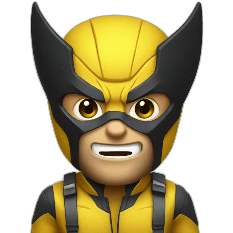 Wolverine with yellow suit emoji