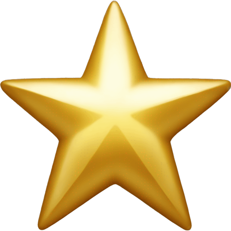 A glistening gold star for a Christmas tree. emoji