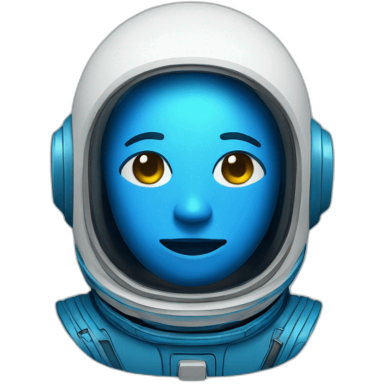 Head spaceman in blue emoji