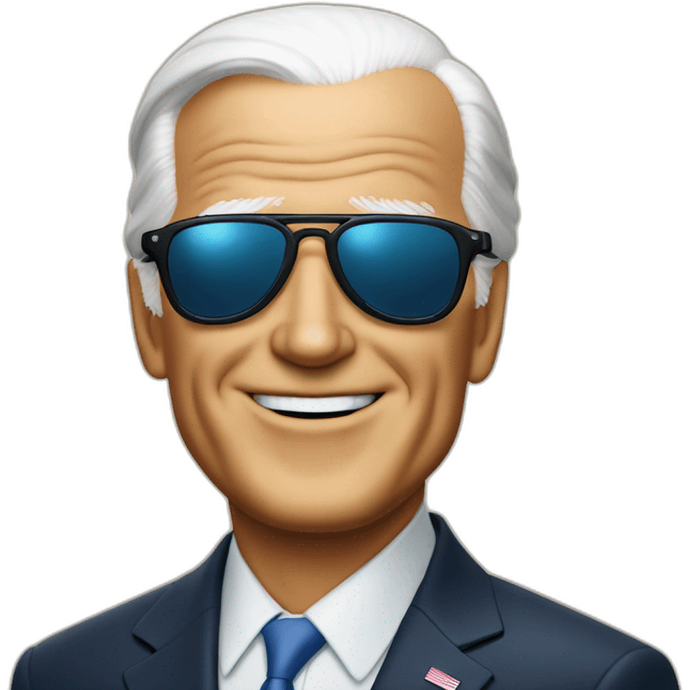 Joe biden with sunglass emoji