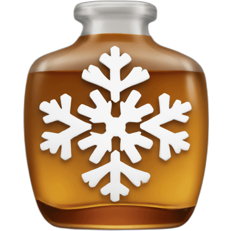 Whiskey with snowflake emoji