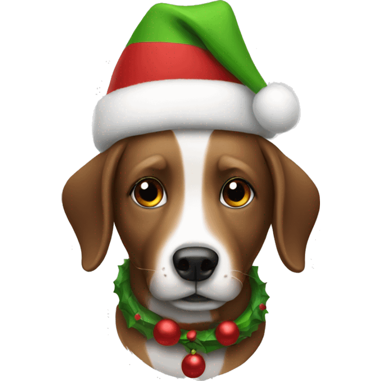 Christmas dog emoji