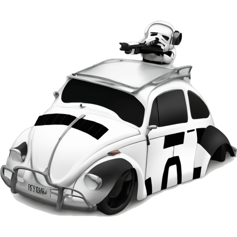  Side view 1956 Volkswagen bug First Order Storm Trooper emoji