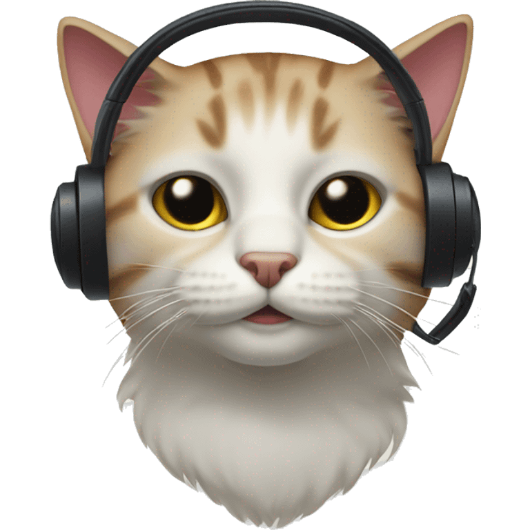 cat head phone emoji