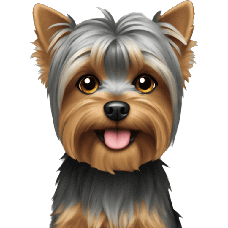 yorkie dog gray  emoji