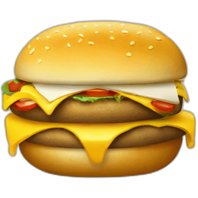 potato eating a cheeseburger emoji