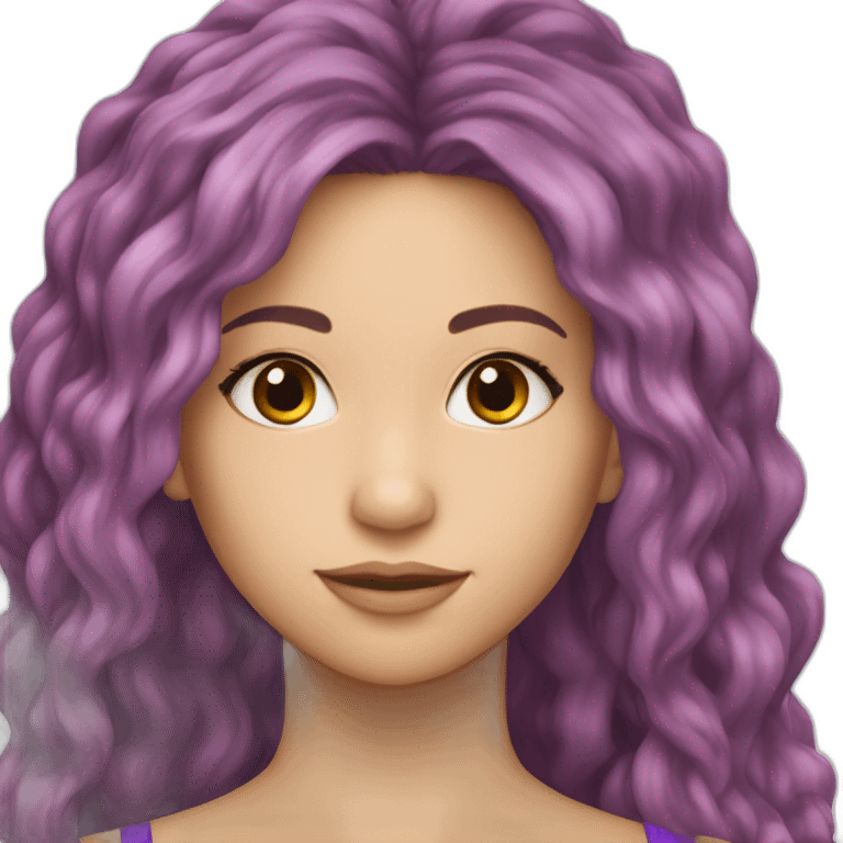 Shakira avec les cheveux violet  emoji