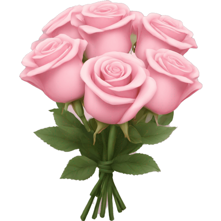 A bouquet of light pink roses emoji