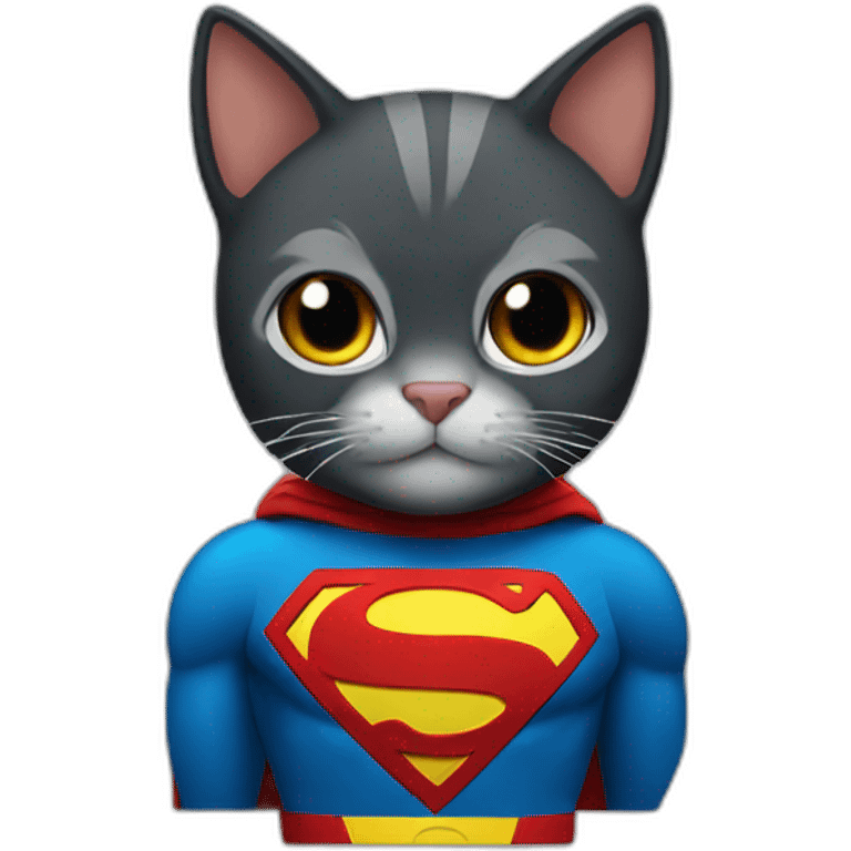 Super-man-as-cat emoji