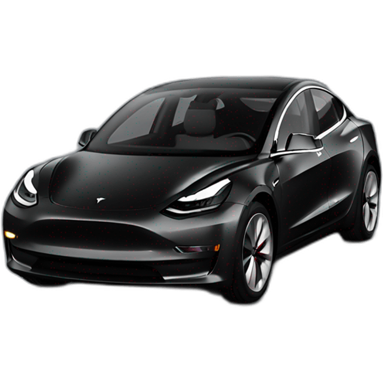 tesla model 3 black emoji