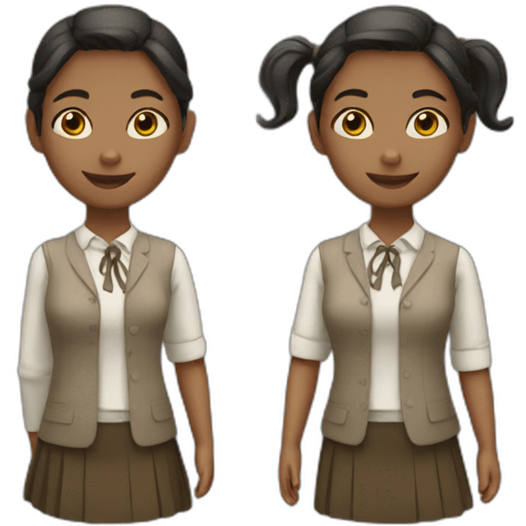 2 school girls emoji