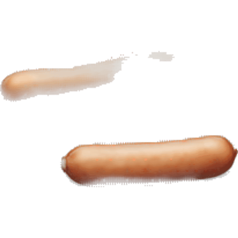 a sausage with a face emoji