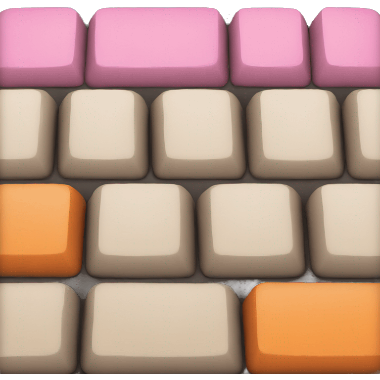 Brown, tan, orange and pink key board  emoji