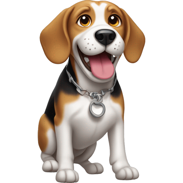 The chuckling beagle emoji