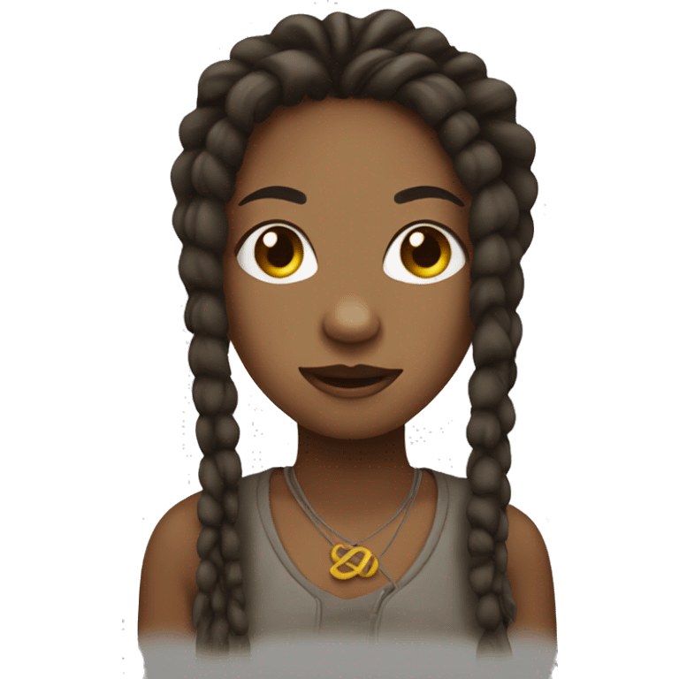 Girl with dreadlocks emoji