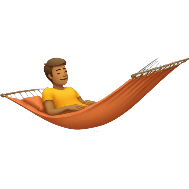 person laying in hammock emoji