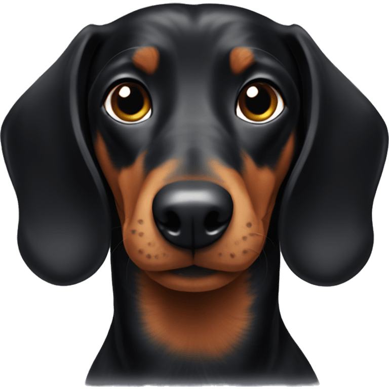 Black dachshund emoji