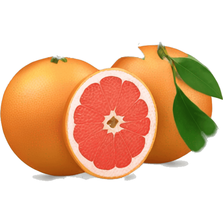 Two Grapefruit with leaves emoji