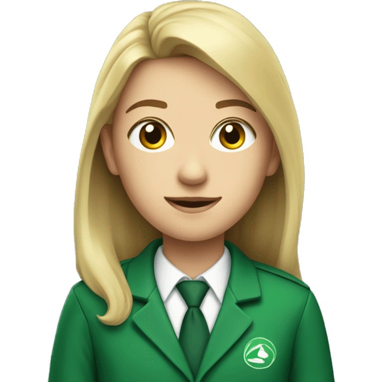 A student in green school uniform emoji