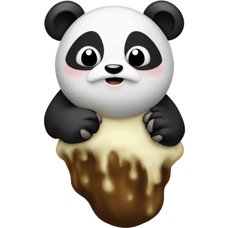 Panda farting poo emoji