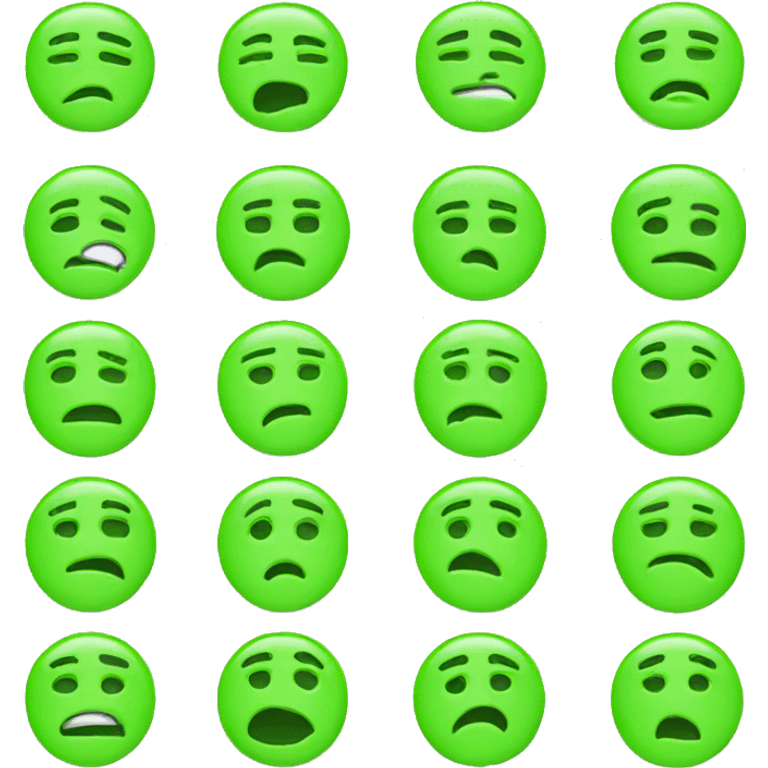 text WOW in neon green emoji