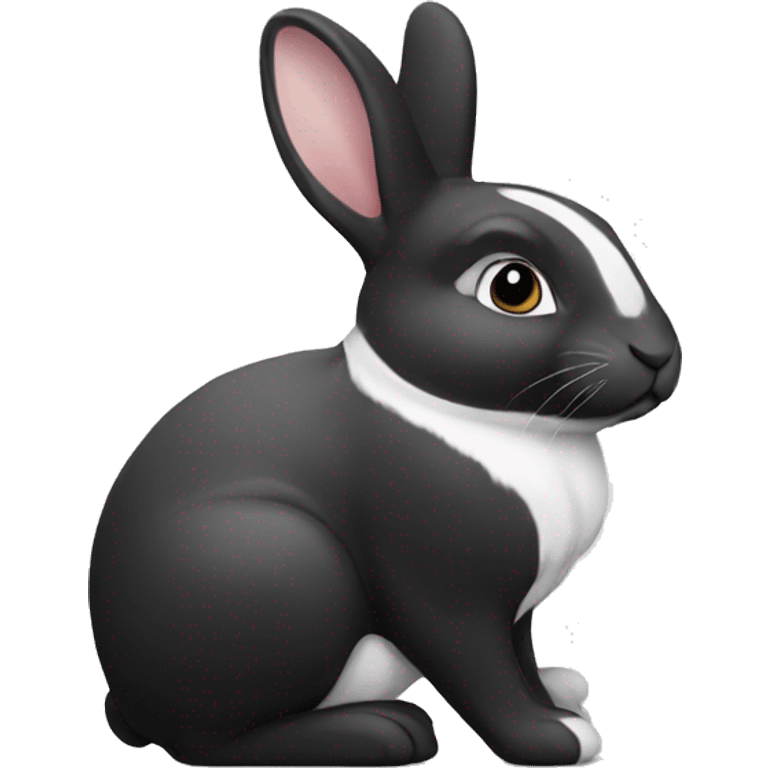 black and white rabbit  emoji