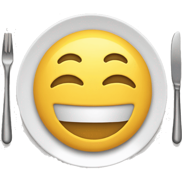 PLATE WITH SMILE emoji