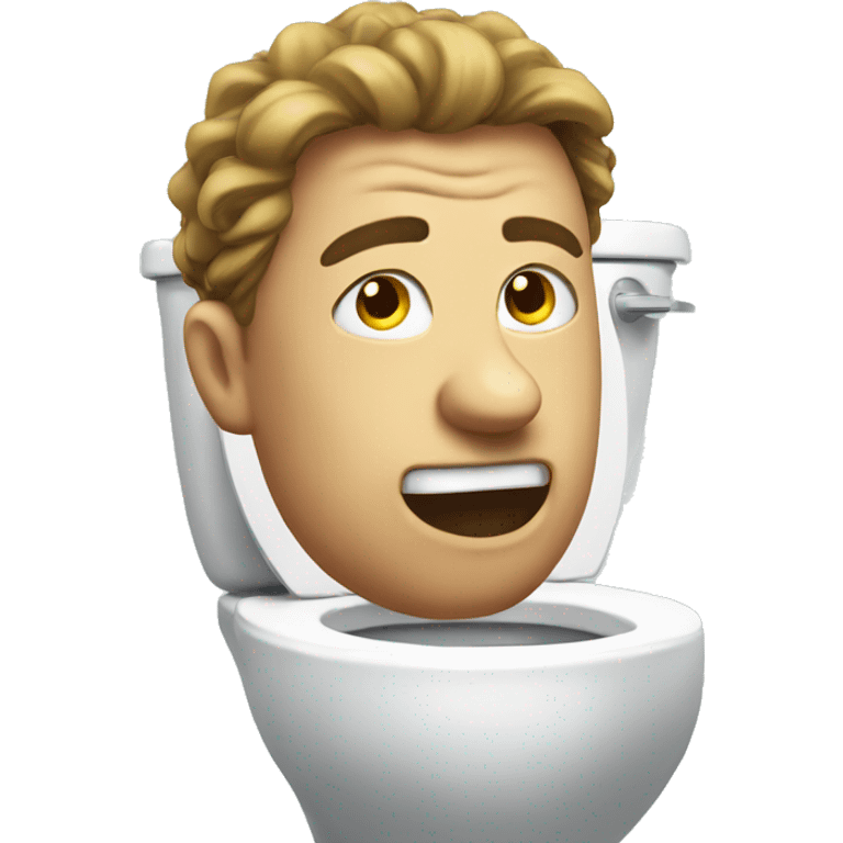 Head coming out of toilet emoji